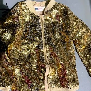 H&M Sequin Gold jacket